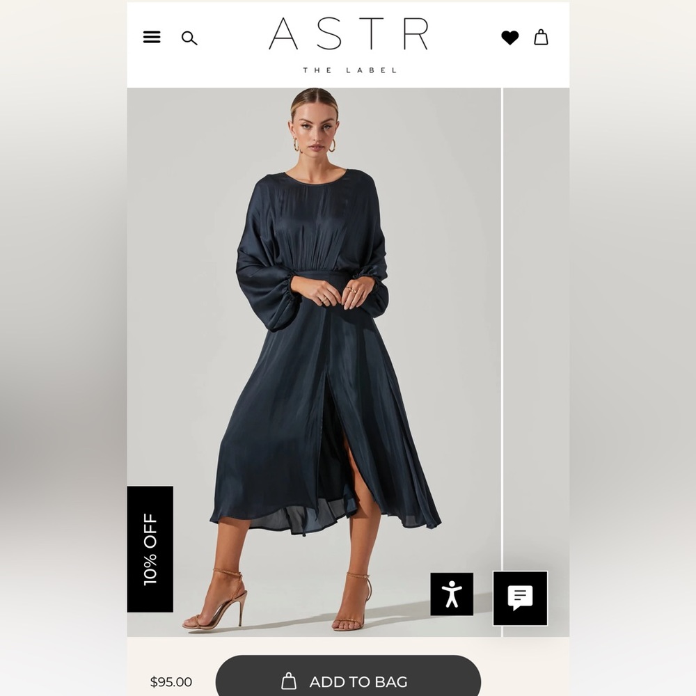 ASTR Marin Dolman sleeve midi dress